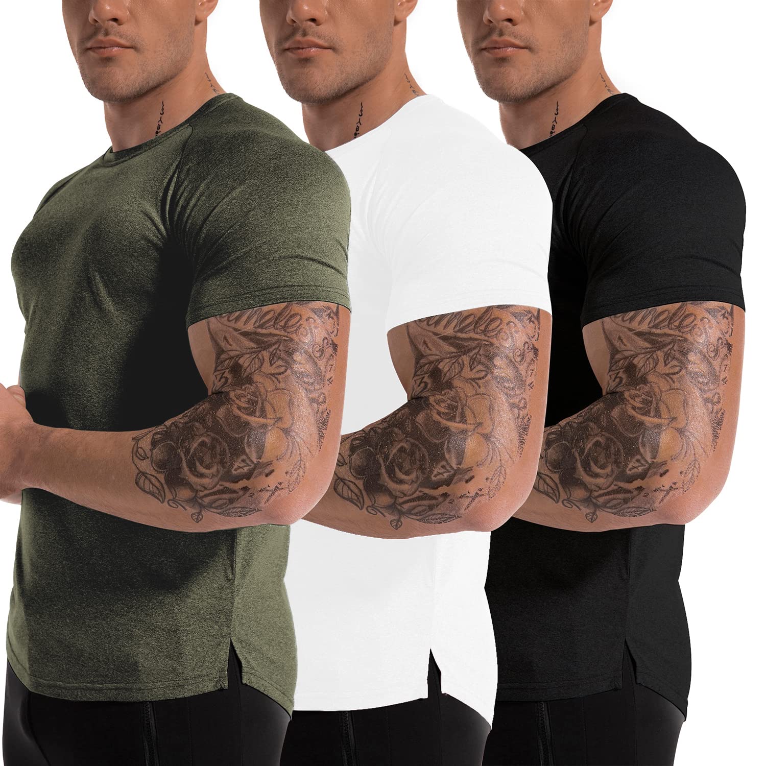 Men's Moisture-Wicking Performance Training T-Shirts 3-Pack