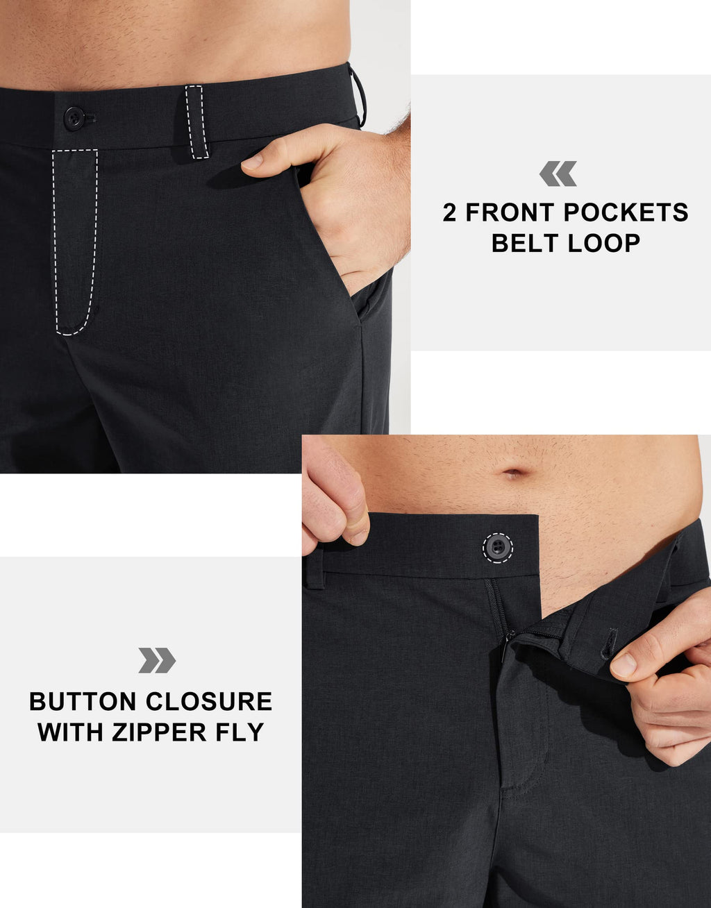 Men's Quick-Dry Stretch Lightweight Performance Golf Pants