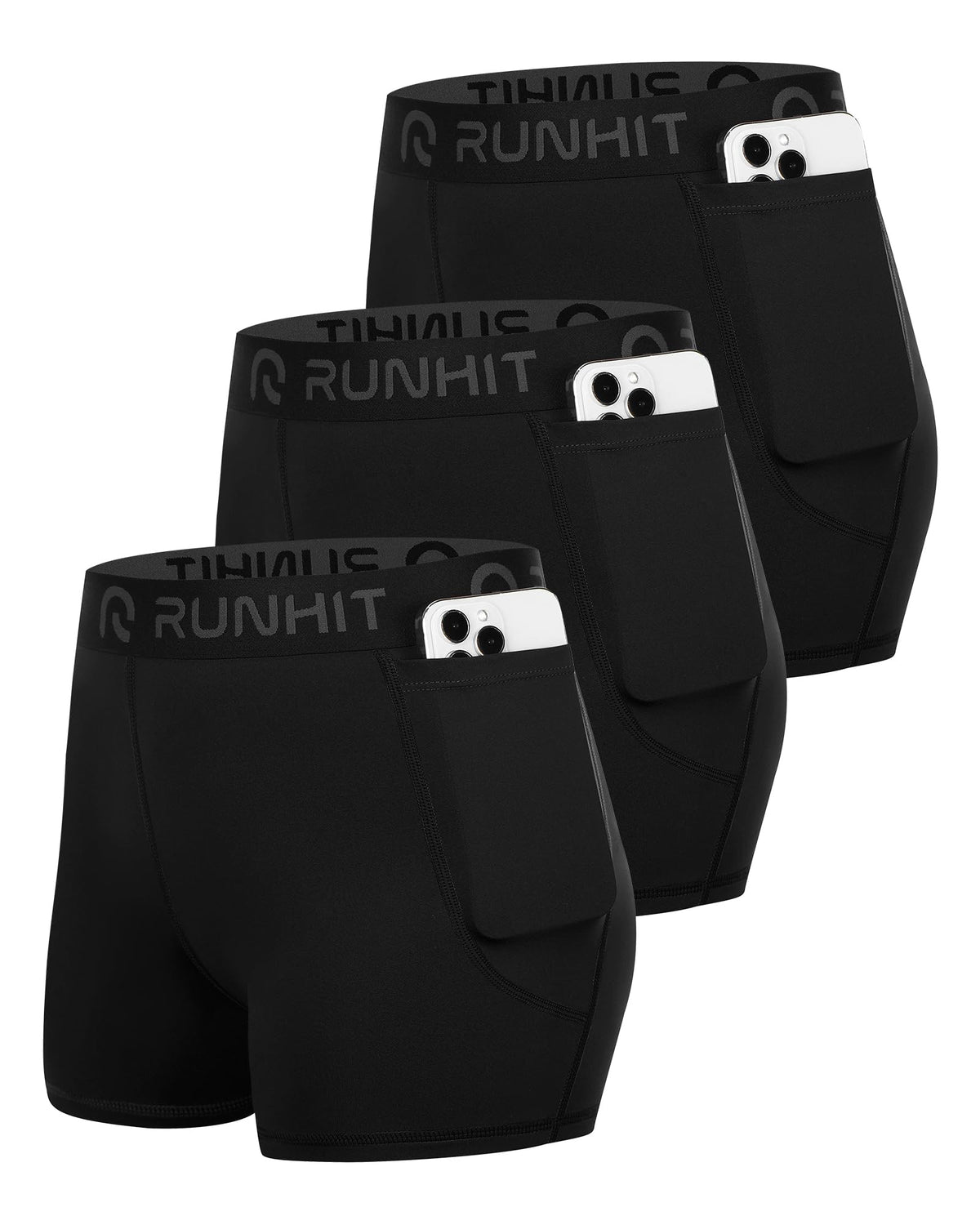 Women's 3-Inch Compression Workout Shorts 3-Pack