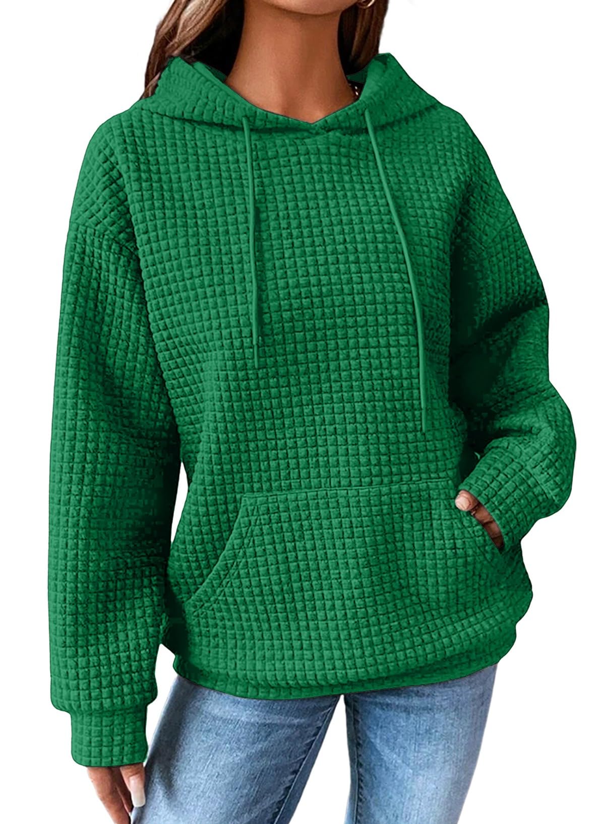 Women's Waffle-Knit Performance Pullover Hoodie