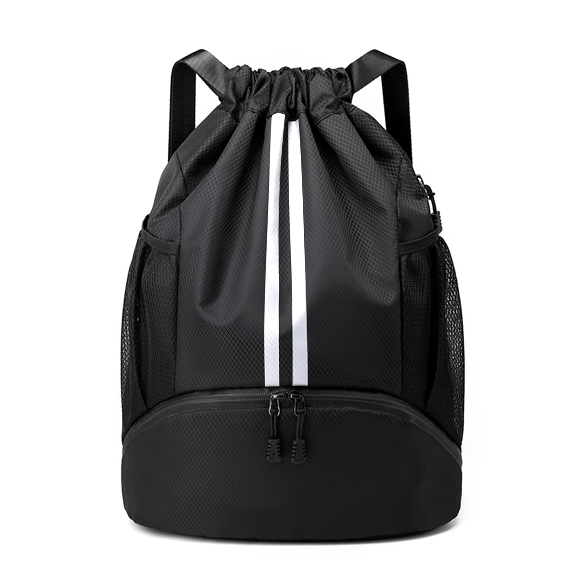 Drawstring Gym Backpack with Separate Shoe Compartment