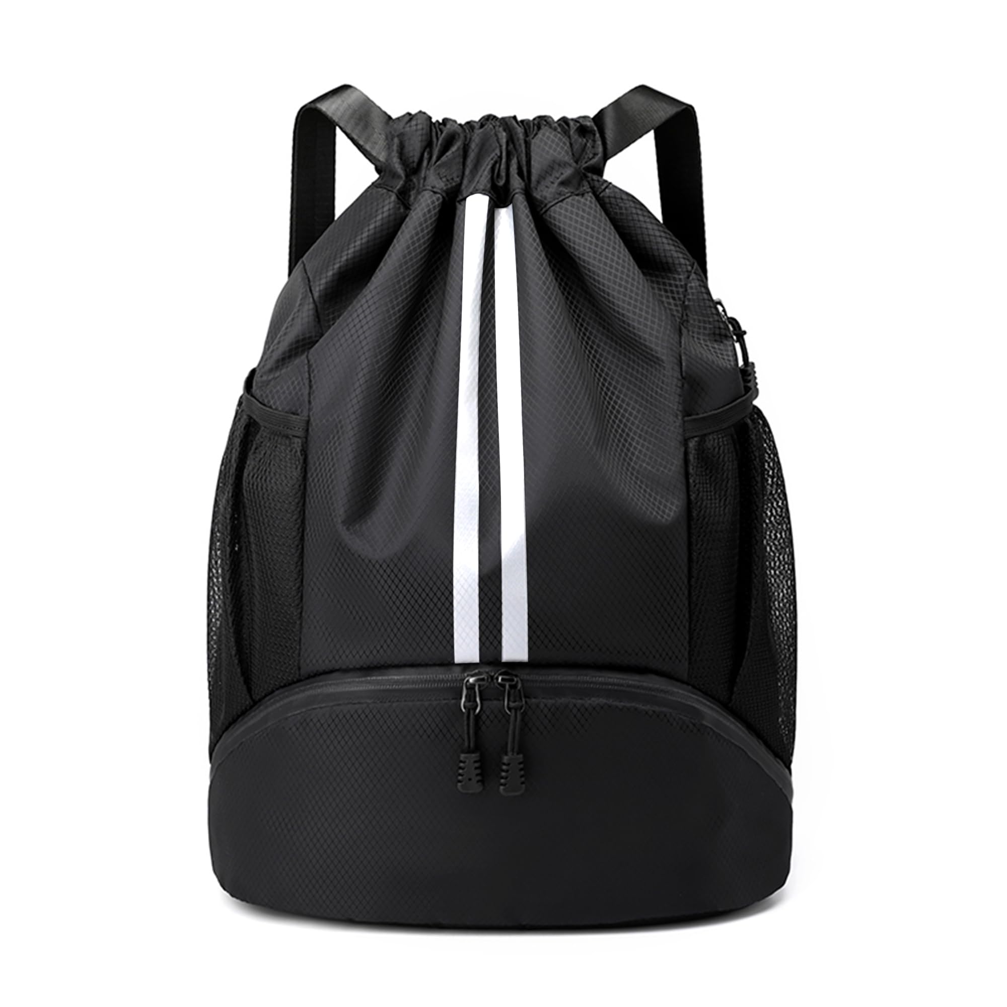 Drawstring Gym Backpack with Separate Shoe Compartment