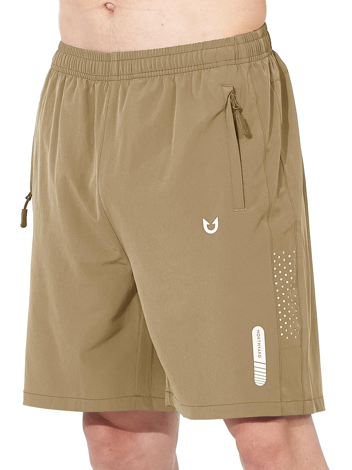 Men's Athletic Running Shorts with Zipper Pockets