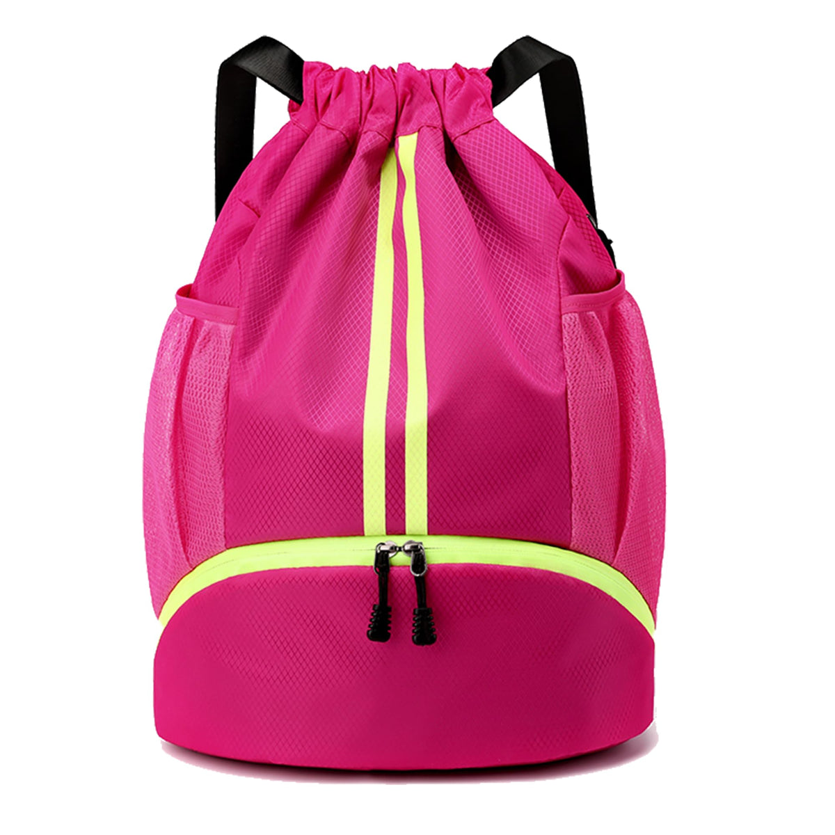 Drawstring Gym Backpack with Separate Shoe Compartment