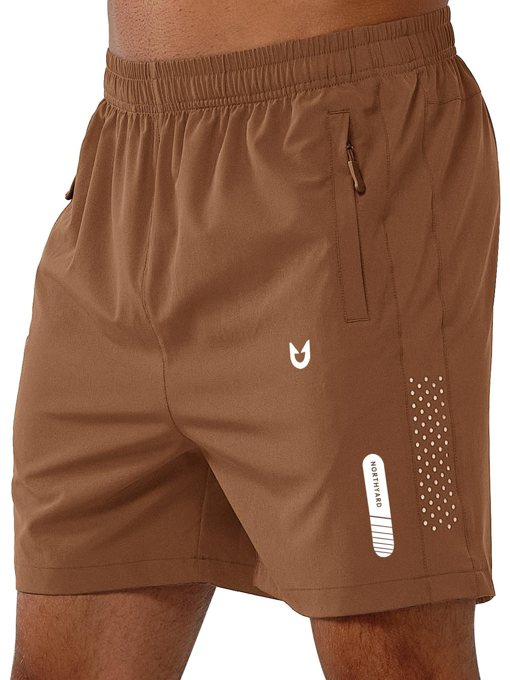 Men's Athletic Running Shorts with Zipper Pockets