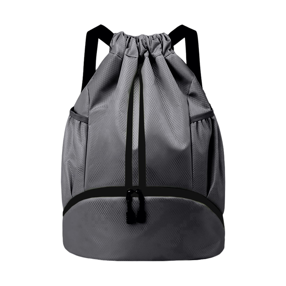 Drawstring Gym Backpack with Separate Shoe Compartment