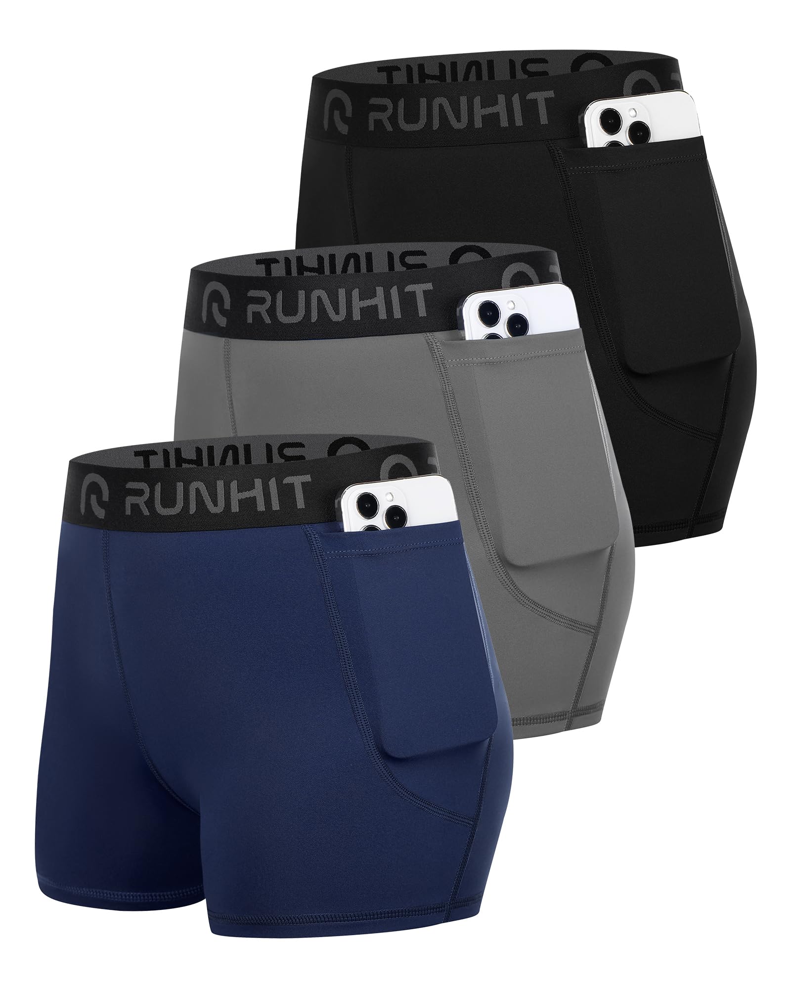 Women's 3-Inch Compression Workout Shorts 3-Pack