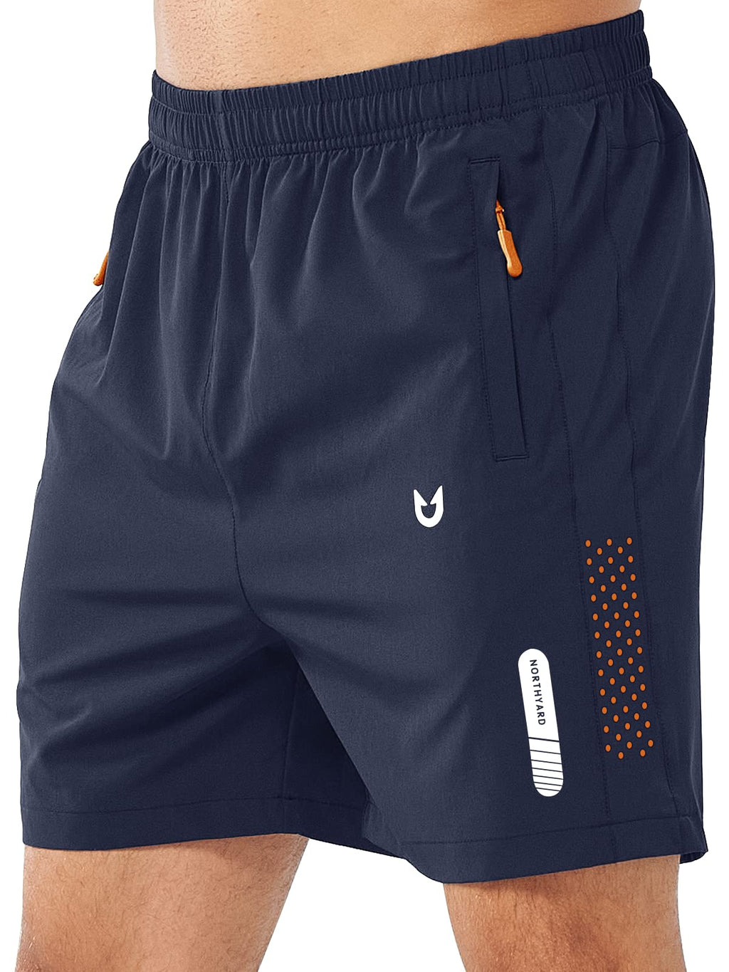 Men's Athletic Running Shorts with Zipper Pockets