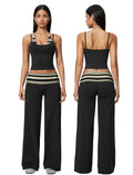 Women's Halter Top and Wide-Leg Yoga Pants 2-Piece Set
