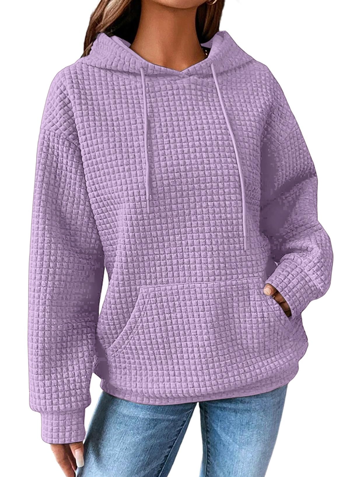 Women's Waffle-Knit Performance Pullover Hoodie