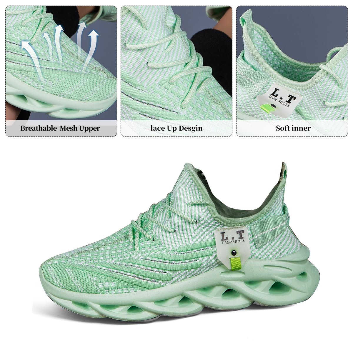 Unisex Lightweight Slip-On Athletic Running Shoes