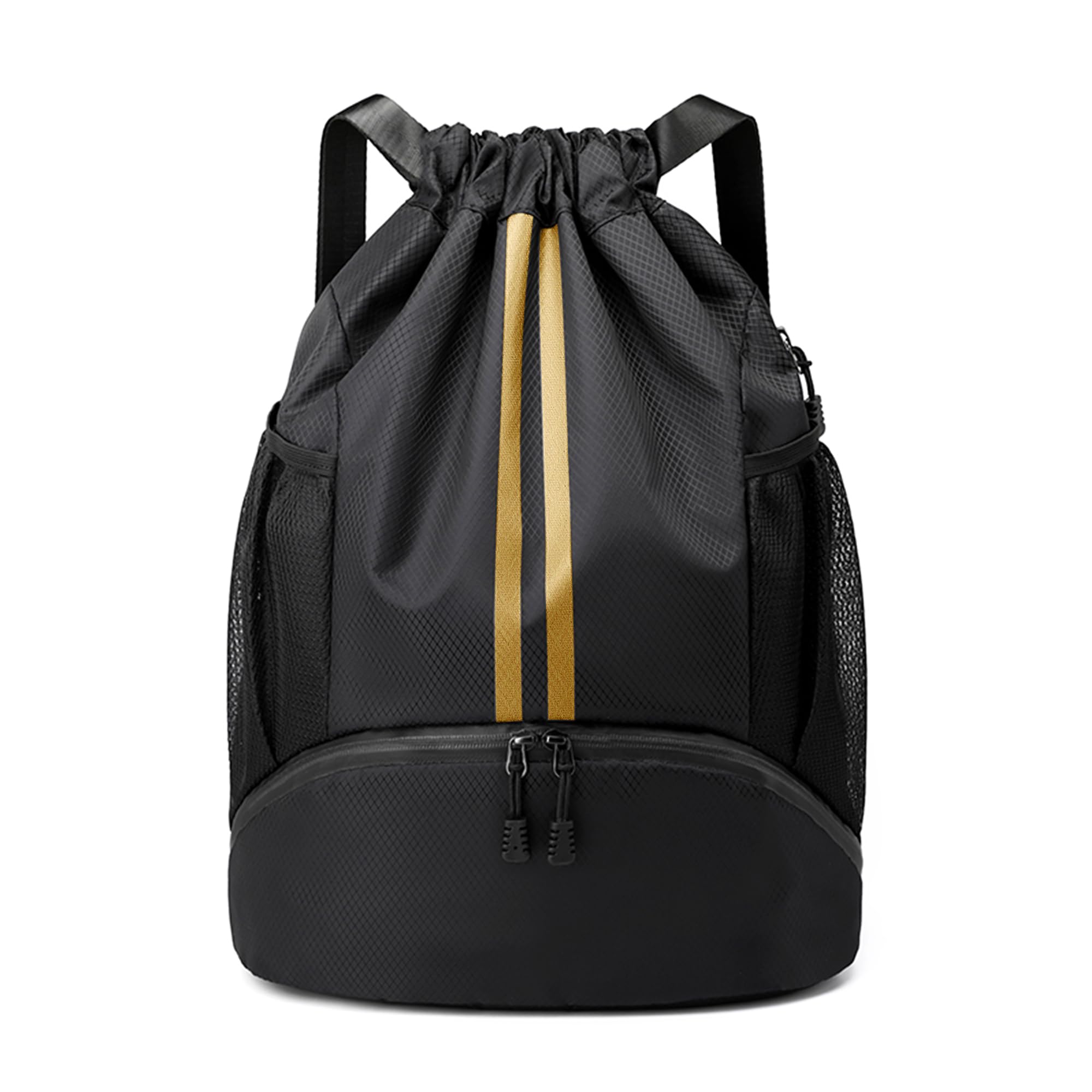 Drawstring Gym Backpack with Separate Shoe Compartment