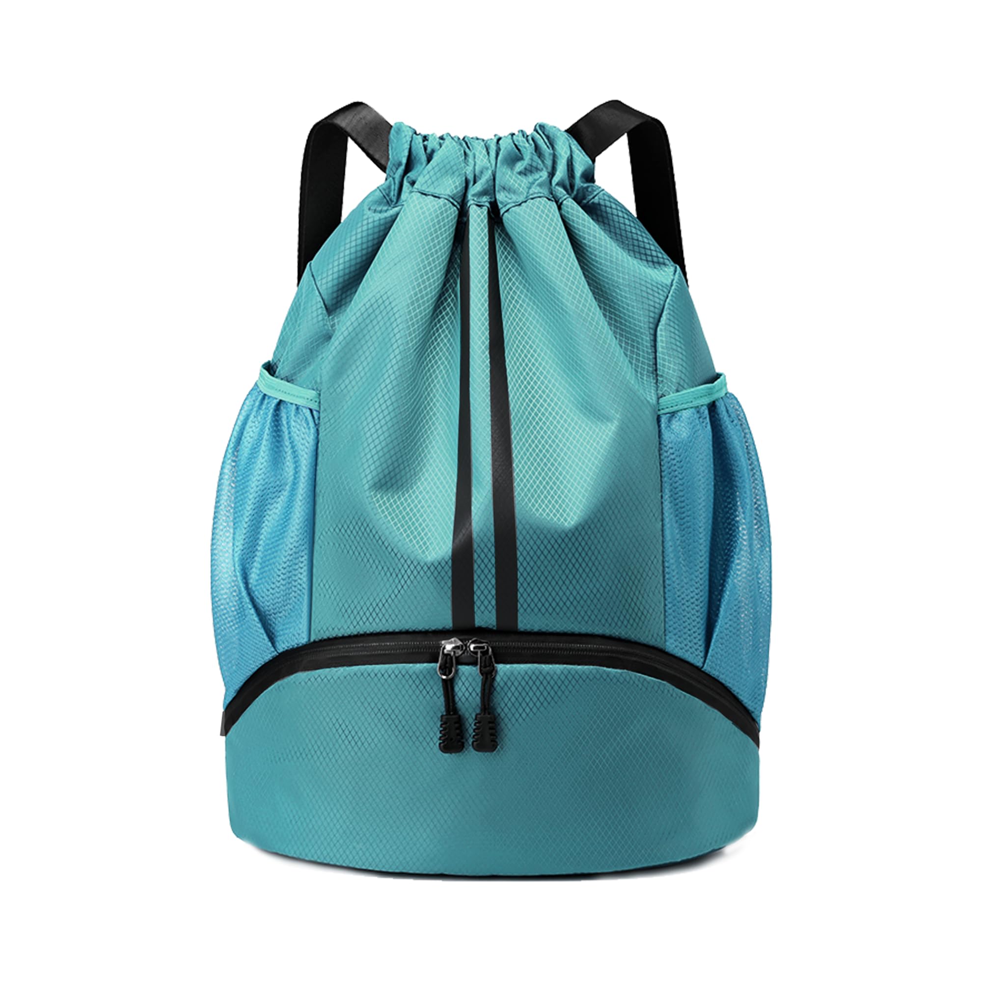Drawstring Gym Backpack with Separate Shoe Compartment