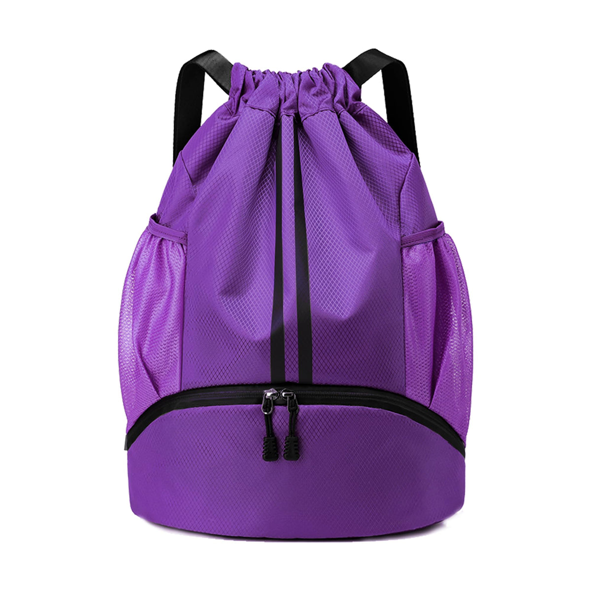 Drawstring Gym Backpack with Separate Shoe Compartment