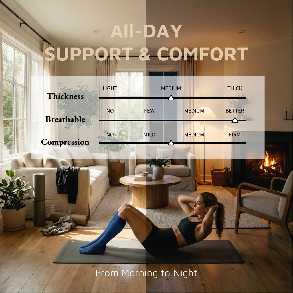 Unisex 15-20 mmHg Compression Support Socks 3-Pack