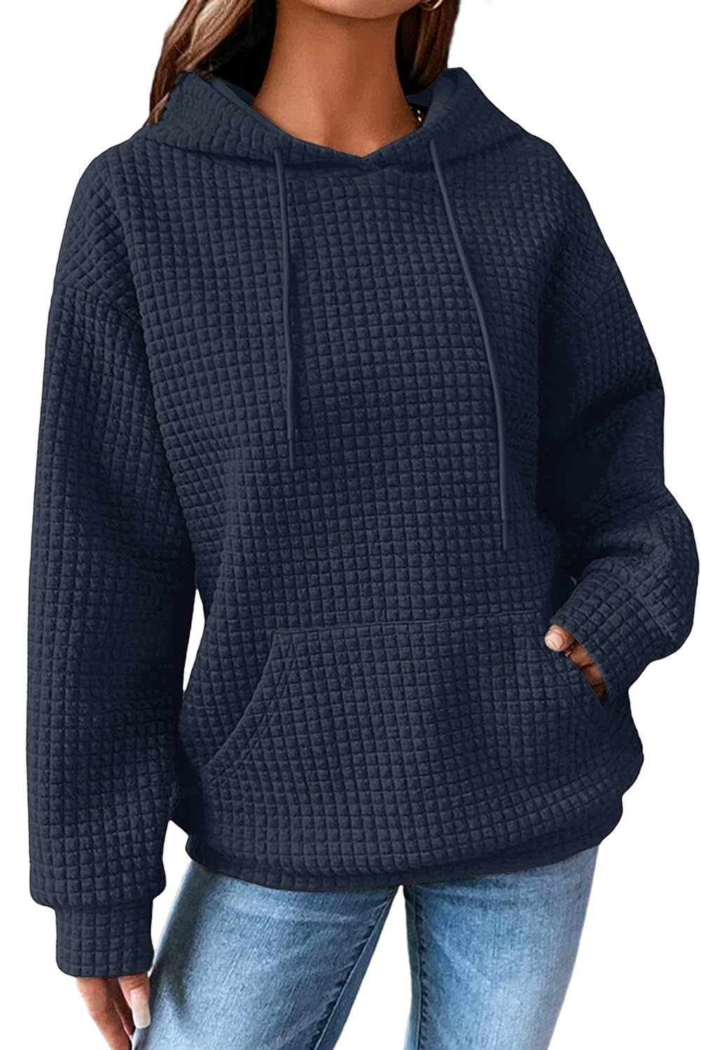 Women's Waffle-Knit Performance Pullover Hoodie