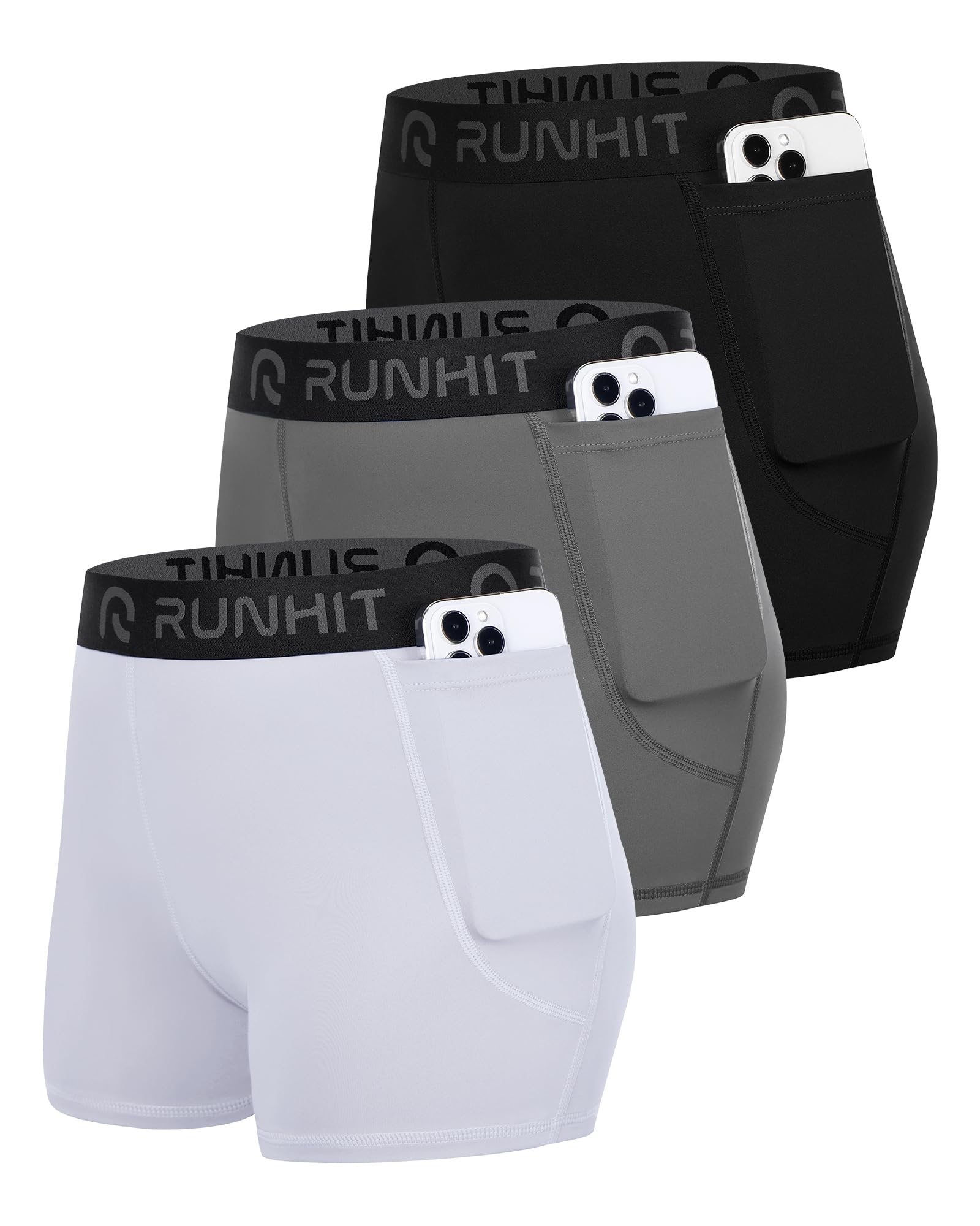 Women's 3-Inch Compression Workout Shorts 3-Pack