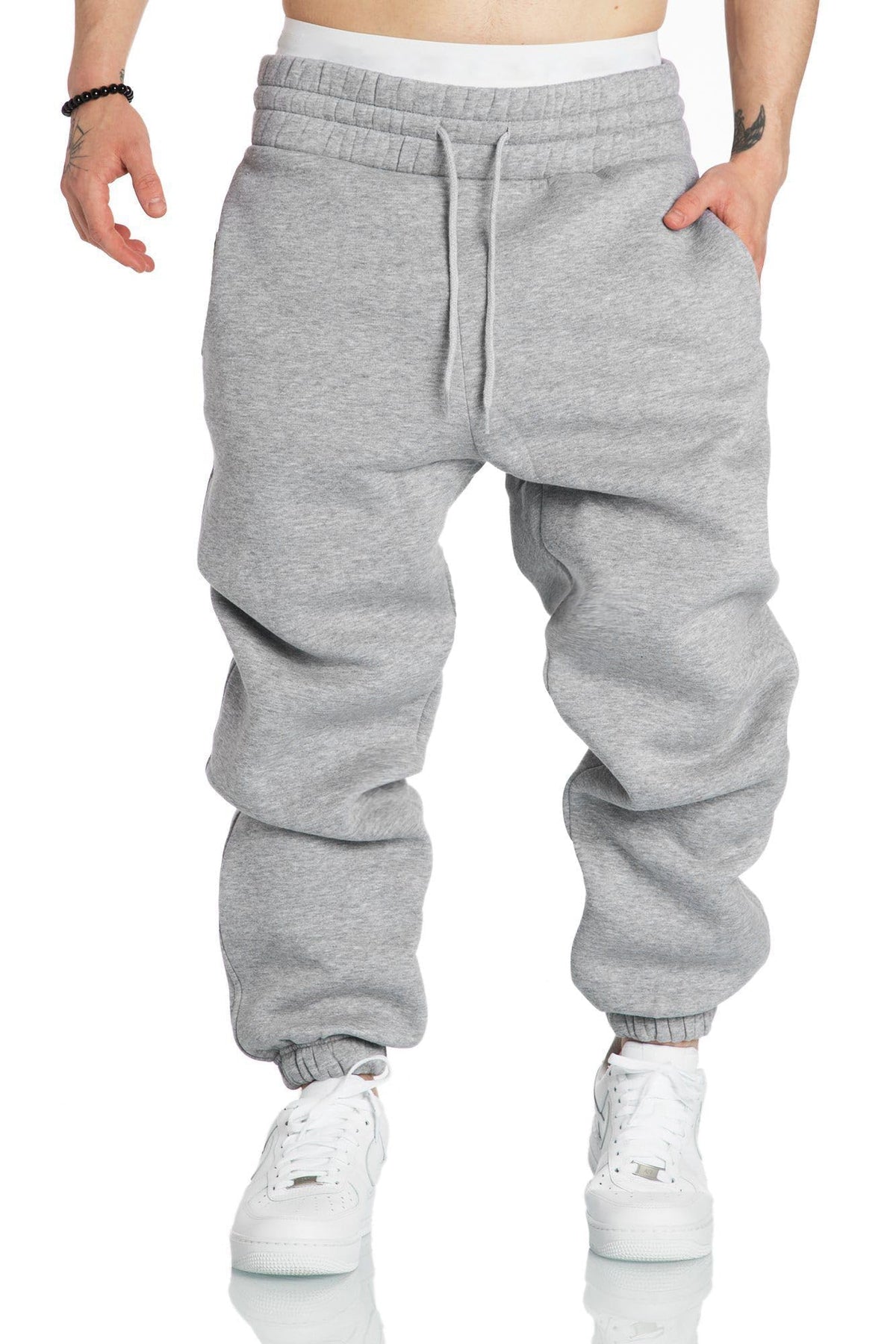 Men's Cotton Tapered Athletic Jogger Pants with Pockets