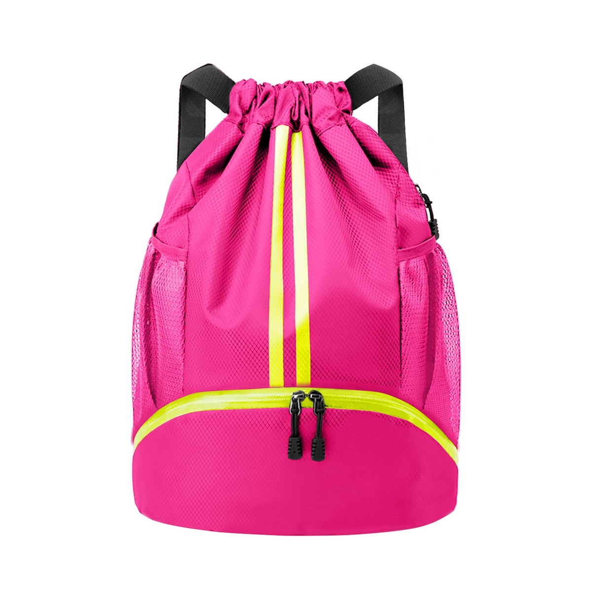 Drawstring Gym Backpack with Separate Shoe Compartment