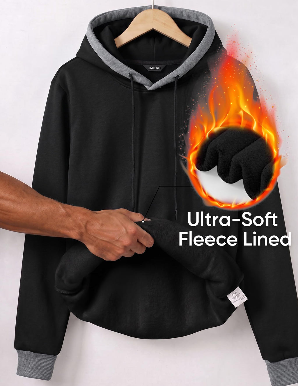Men's Fleece Performance Pullover Hoodie with Pocket