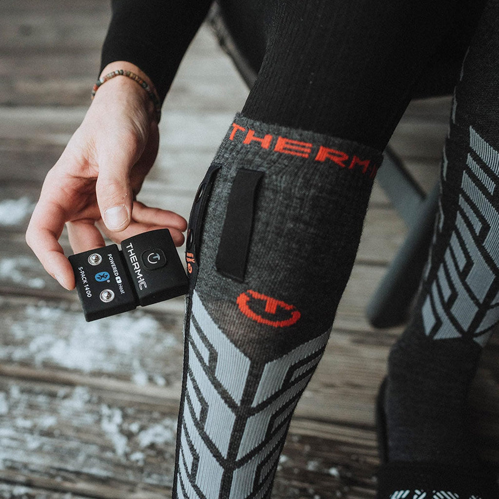 Unisex Heated Performance Ski Socks with Rechargeable Battery