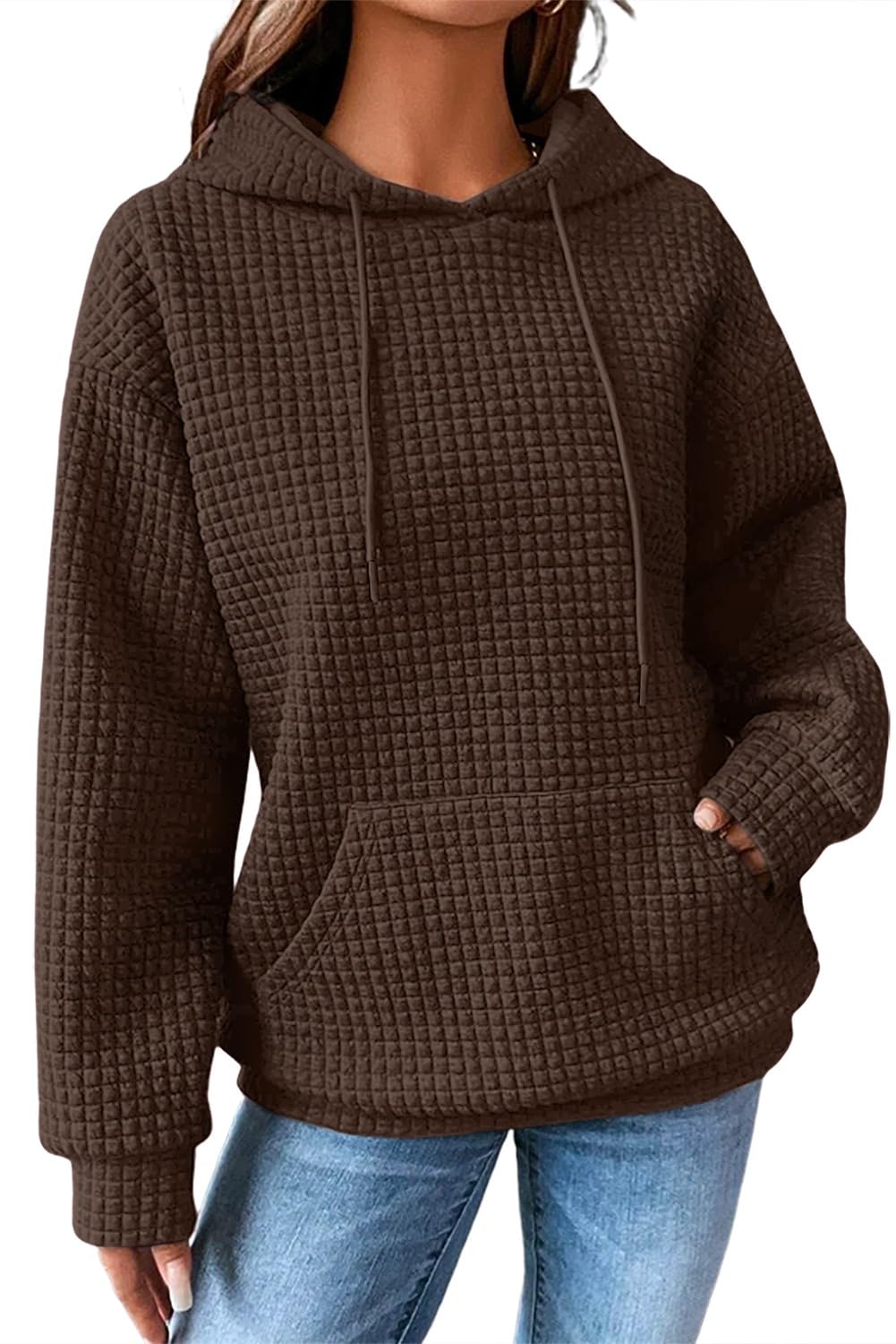Women's Waffle-Knit Performance Pullover Hoodie