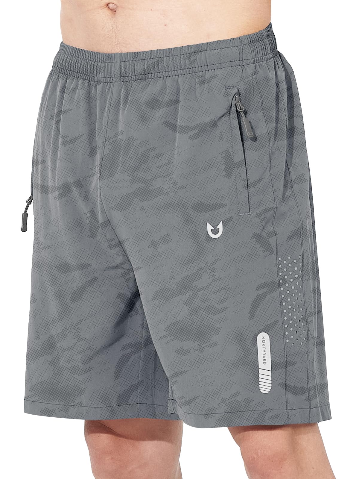 Men's Athletic Running Shorts with Zipper Pockets