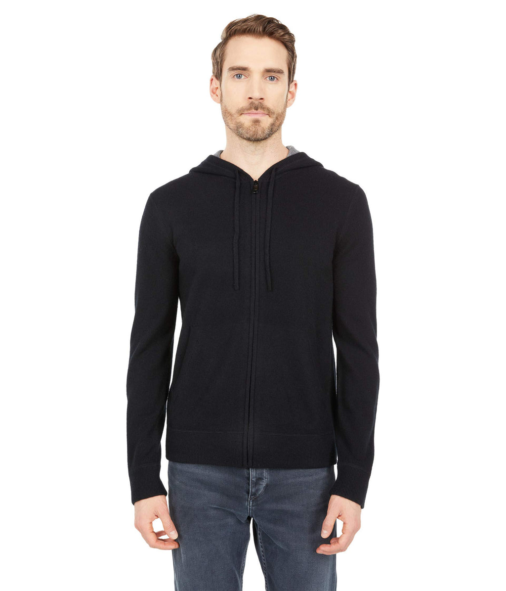 Men's Soft Cashmere Full-Zip Performance Hoodie Jacket