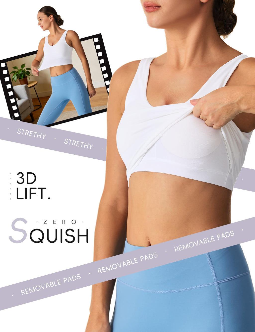 Women's High-Impact Supportive Longline Training Sports Bra