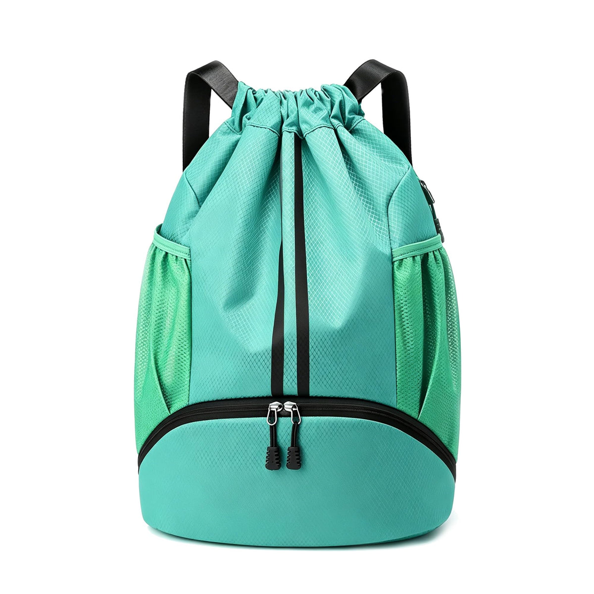 Drawstring Gym Backpack with Separate Shoe Compartment
