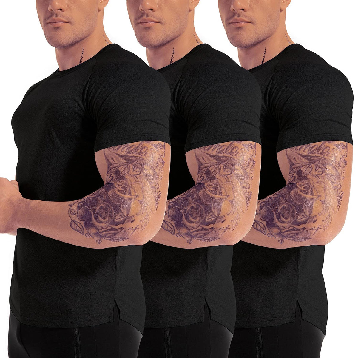 Men's Moisture-Wicking Performance Training T-Shirts 3-Pack