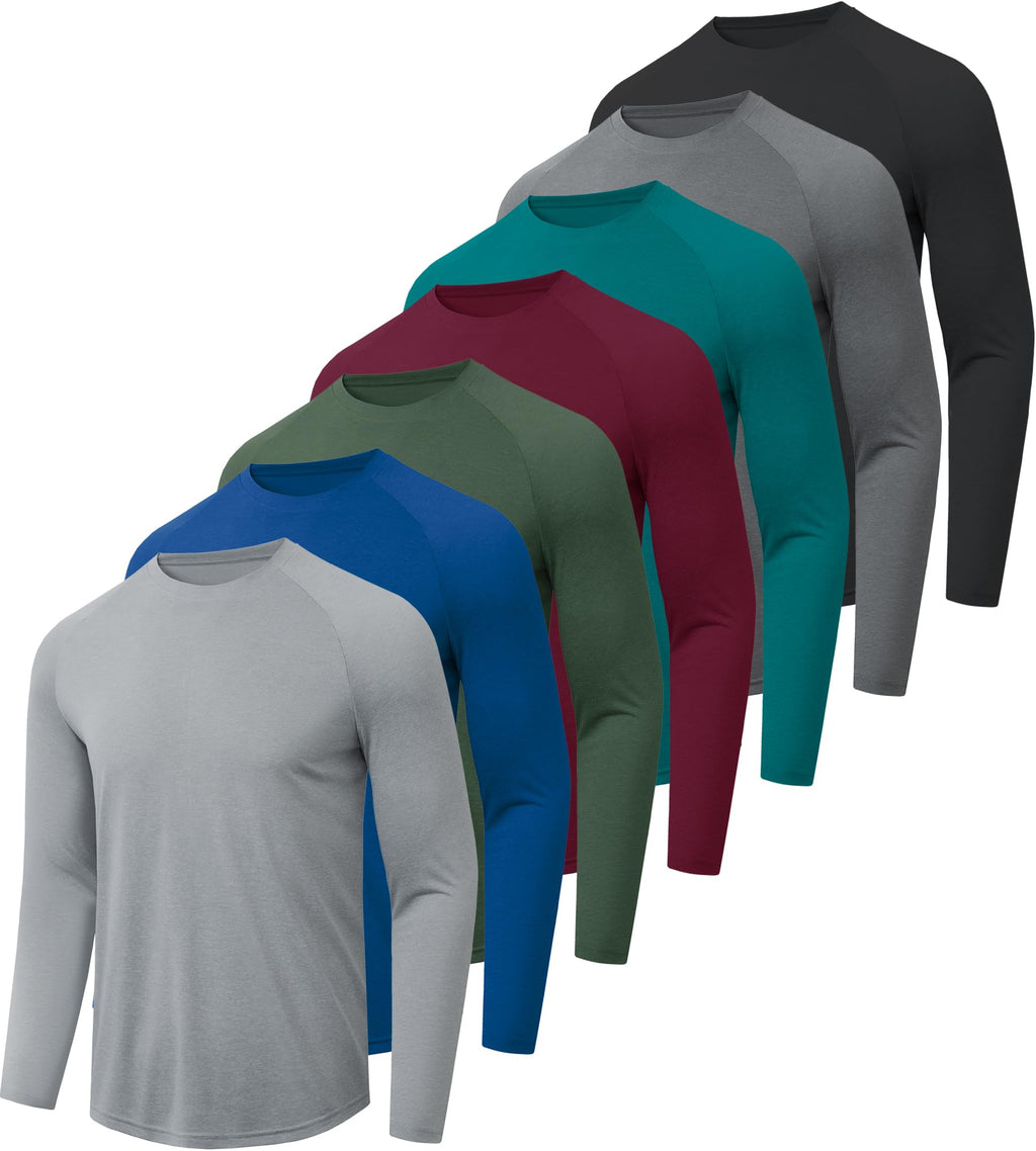 Men's Quick-Dry Moisture-Wicking Long-Sleeve Shirts 4-Pack