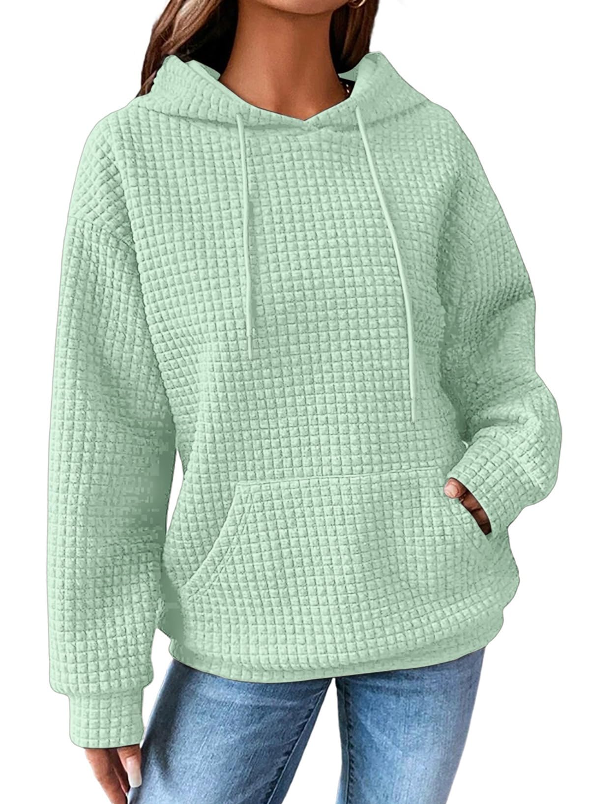 Women's Waffle-Knit Performance Pullover Hoodie