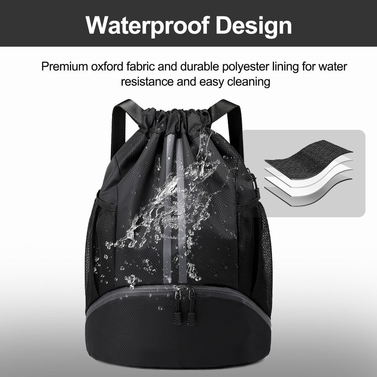 Unisex Drawstring Sports Backpack for Gym and Swimming