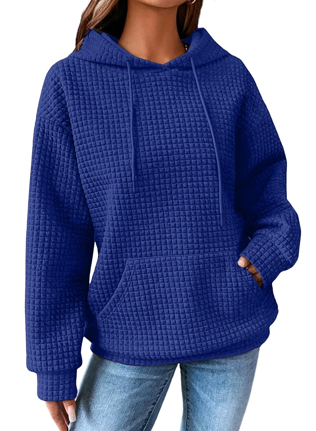 Women's Waffle-Knit Performance Pullover Hoodie