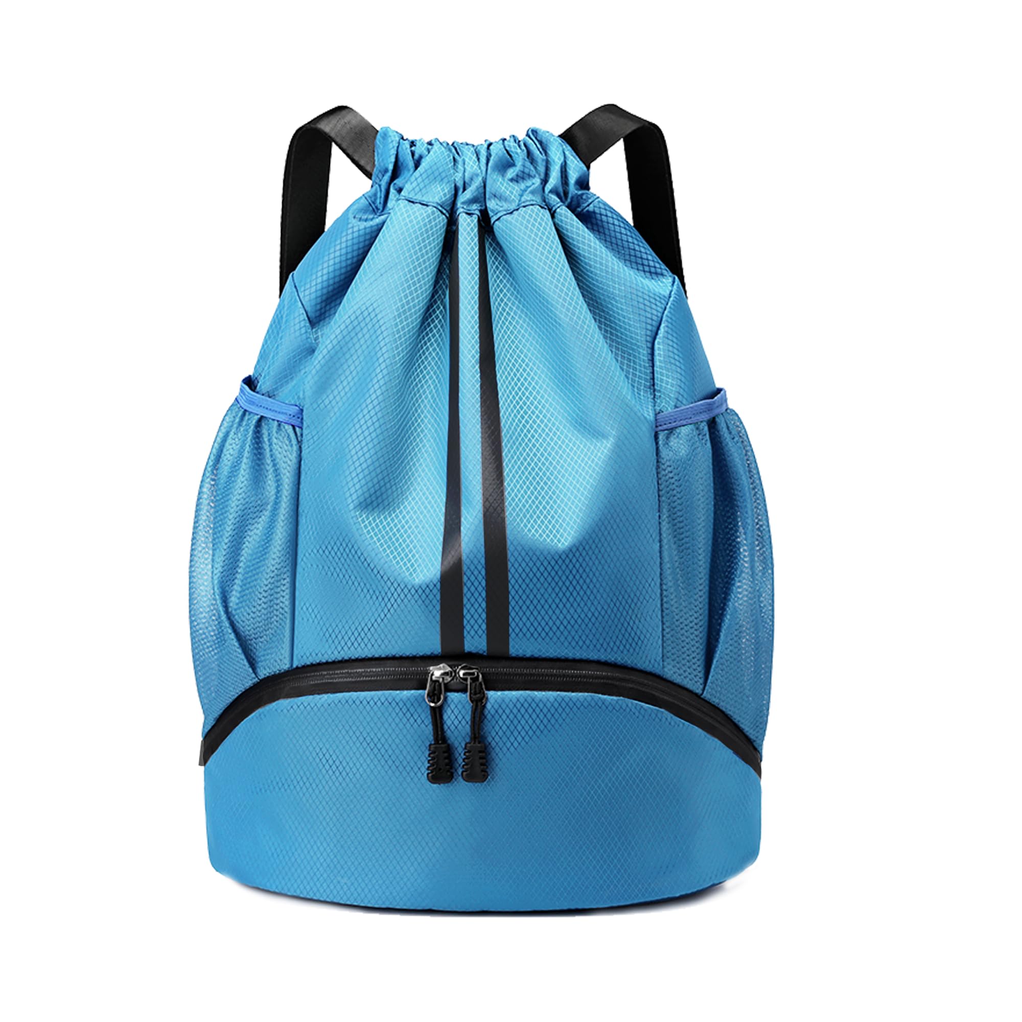 Drawstring Gym Backpack with Separate Shoe Compartment