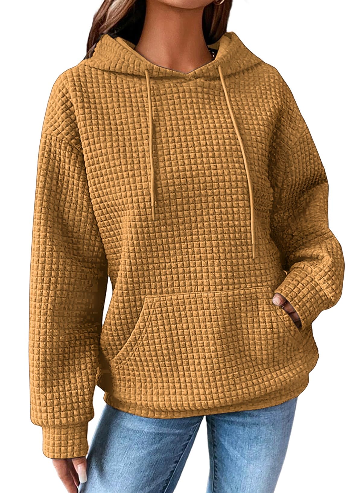 Women's Waffle-Knit Performance Pullover Hoodie