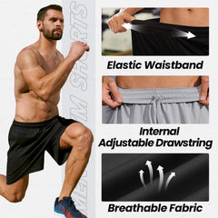 Men's Quick-Dry Athletic Training Shorts with Pockets