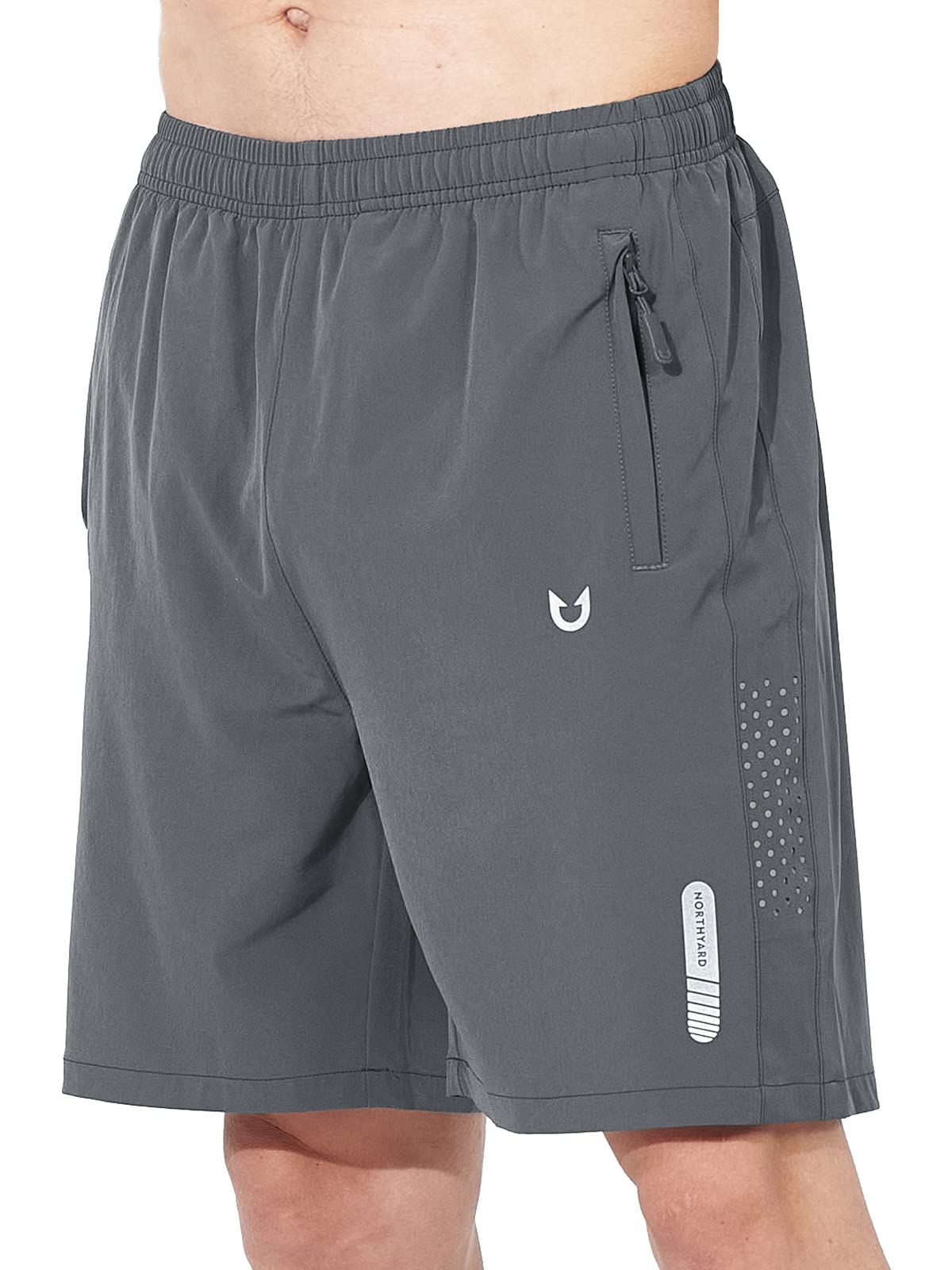 Men's Athletic Running Shorts with Zipper Pockets