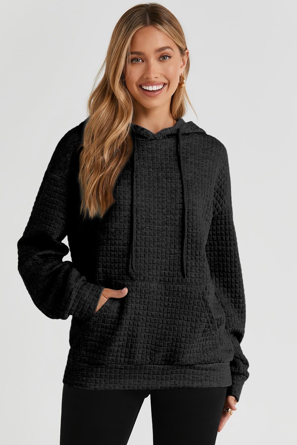 Women's Waffle-Knit Performance Pullover Hoodie