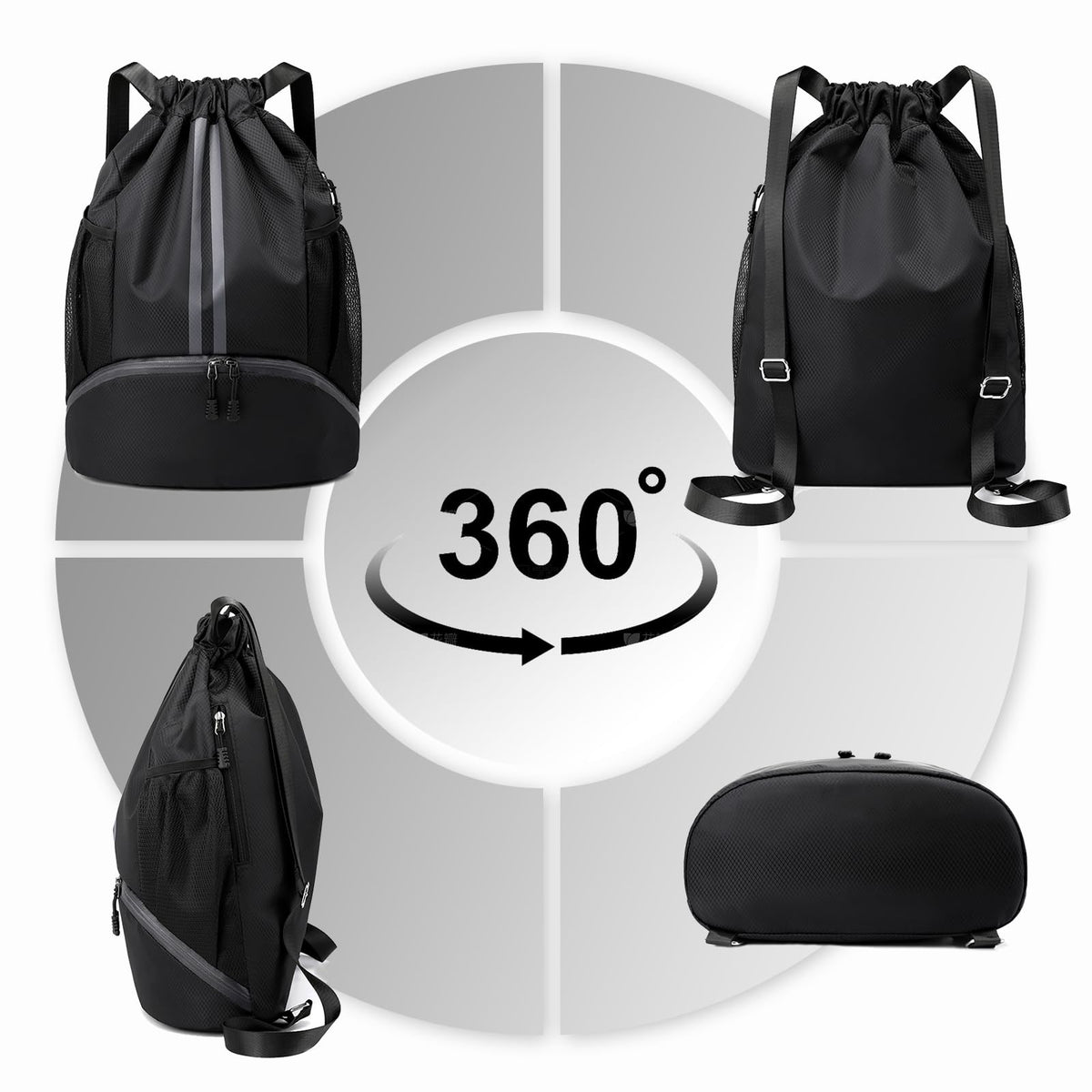 Unisex Drawstring Sports Backpack for Gym and Swimming