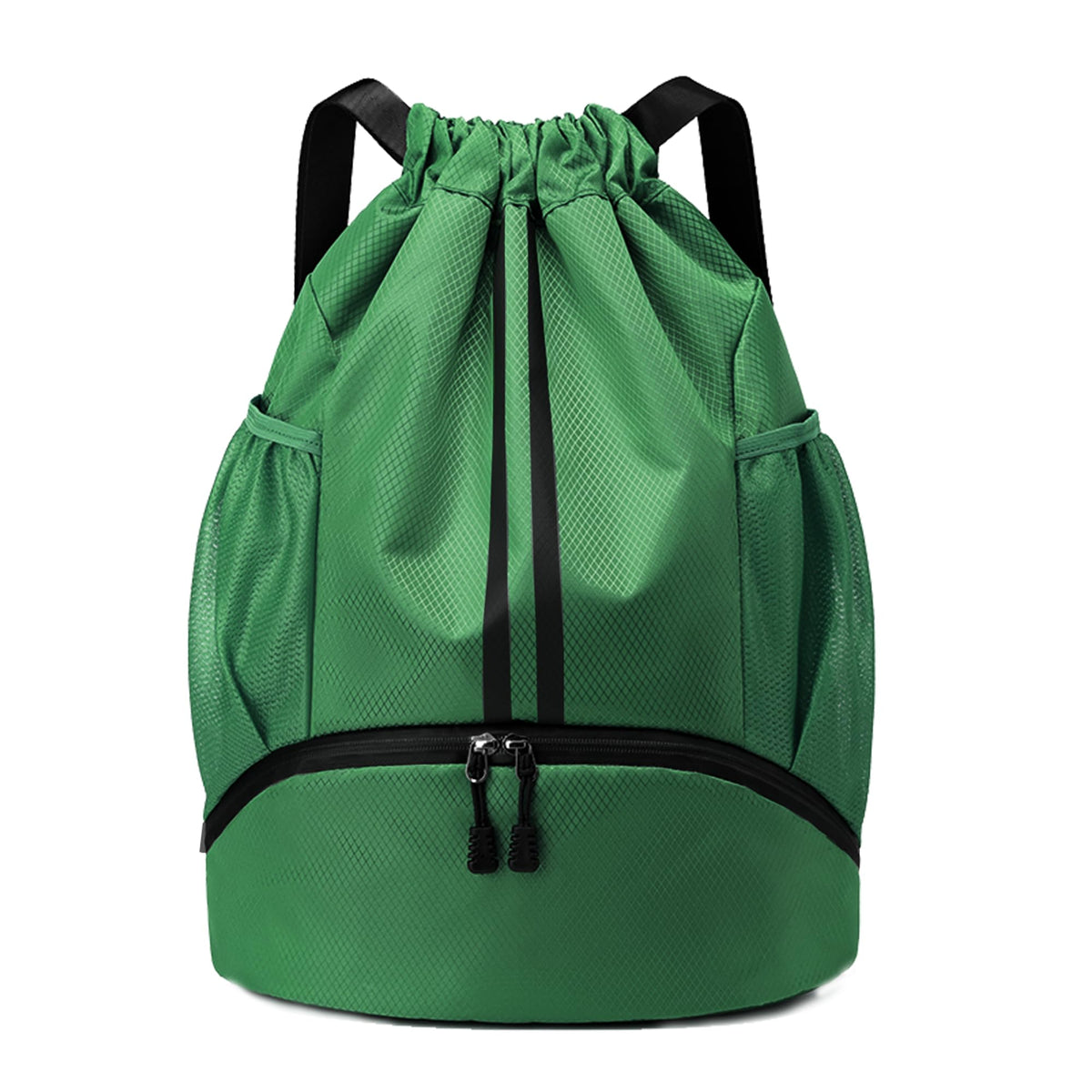 Drawstring Gym Backpack with Separate Shoe Compartment
