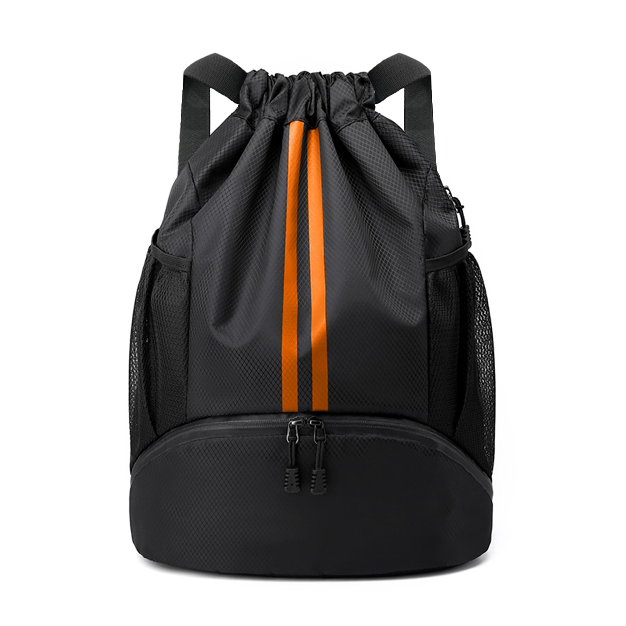 Drawstring Gym Backpack with Separate Shoe Compartment