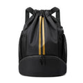 Drawstring Gym Backpack with Separate Shoe Compartment