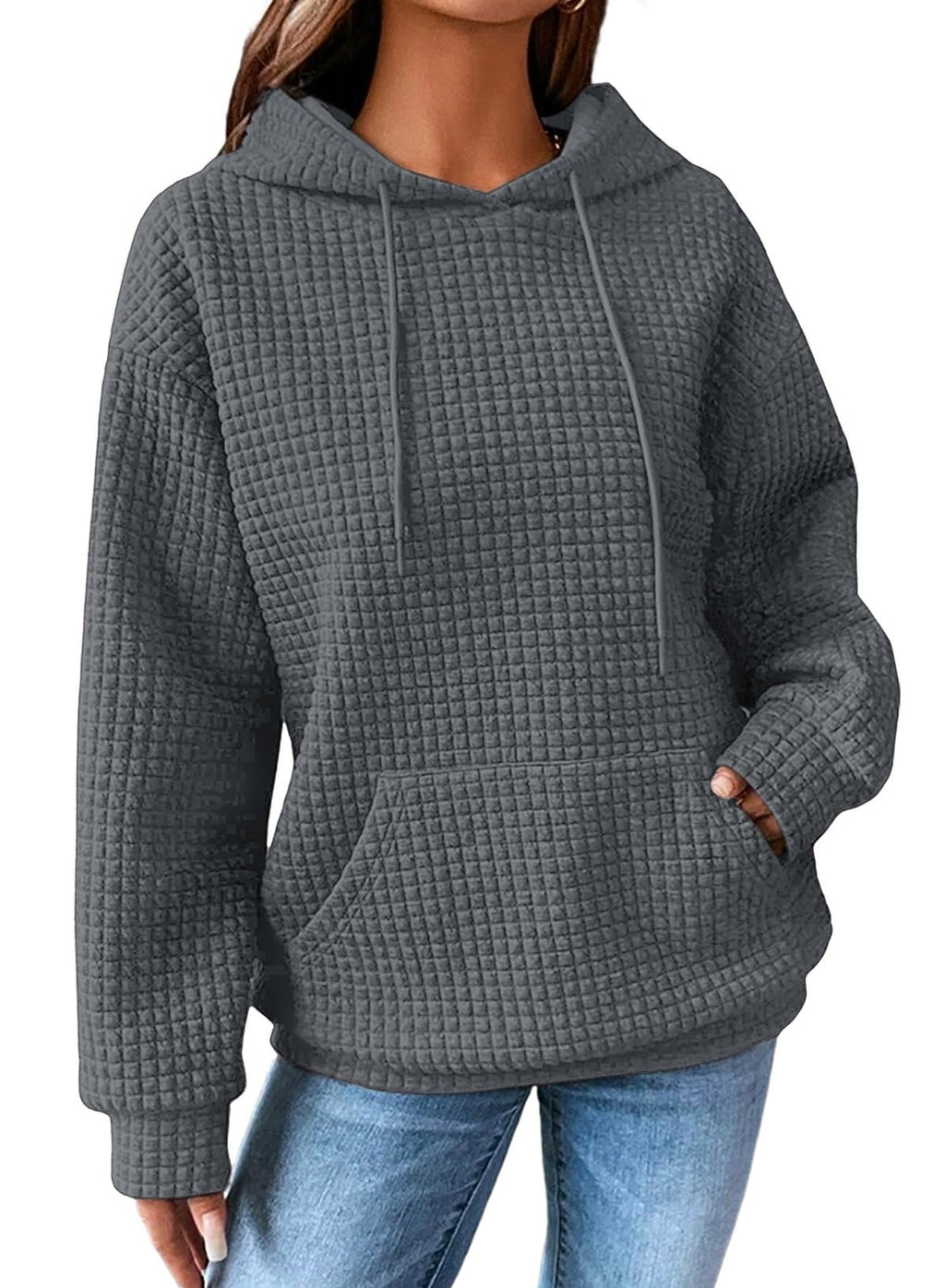 Women's Waffle-Knit Performance Pullover Hoodie