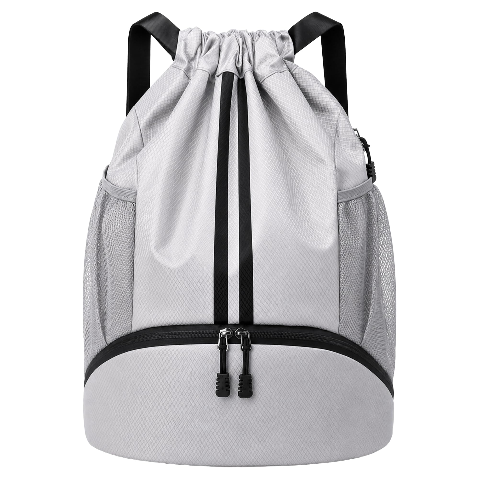 Drawstring Gym Backpack with Separate Shoe Compartment
