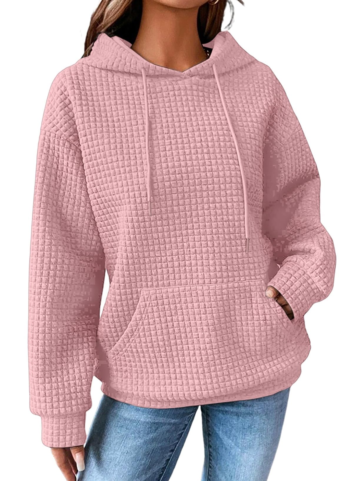 Women's Waffle-Knit Performance Pullover Hoodie