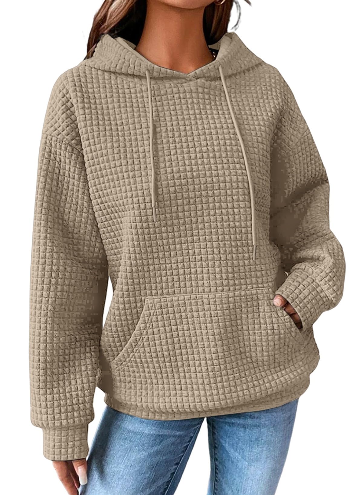 Women's Waffle-Knit Performance Pullover Hoodie
