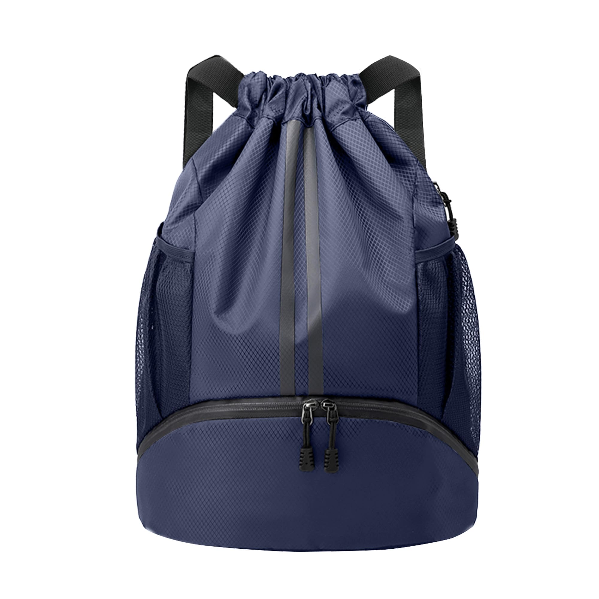 Drawstring Gym Backpack with Separate Shoe Compartment