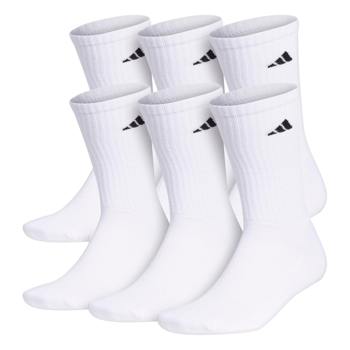 Unisex Cushioned Athletic Crew Socks 6-Pack